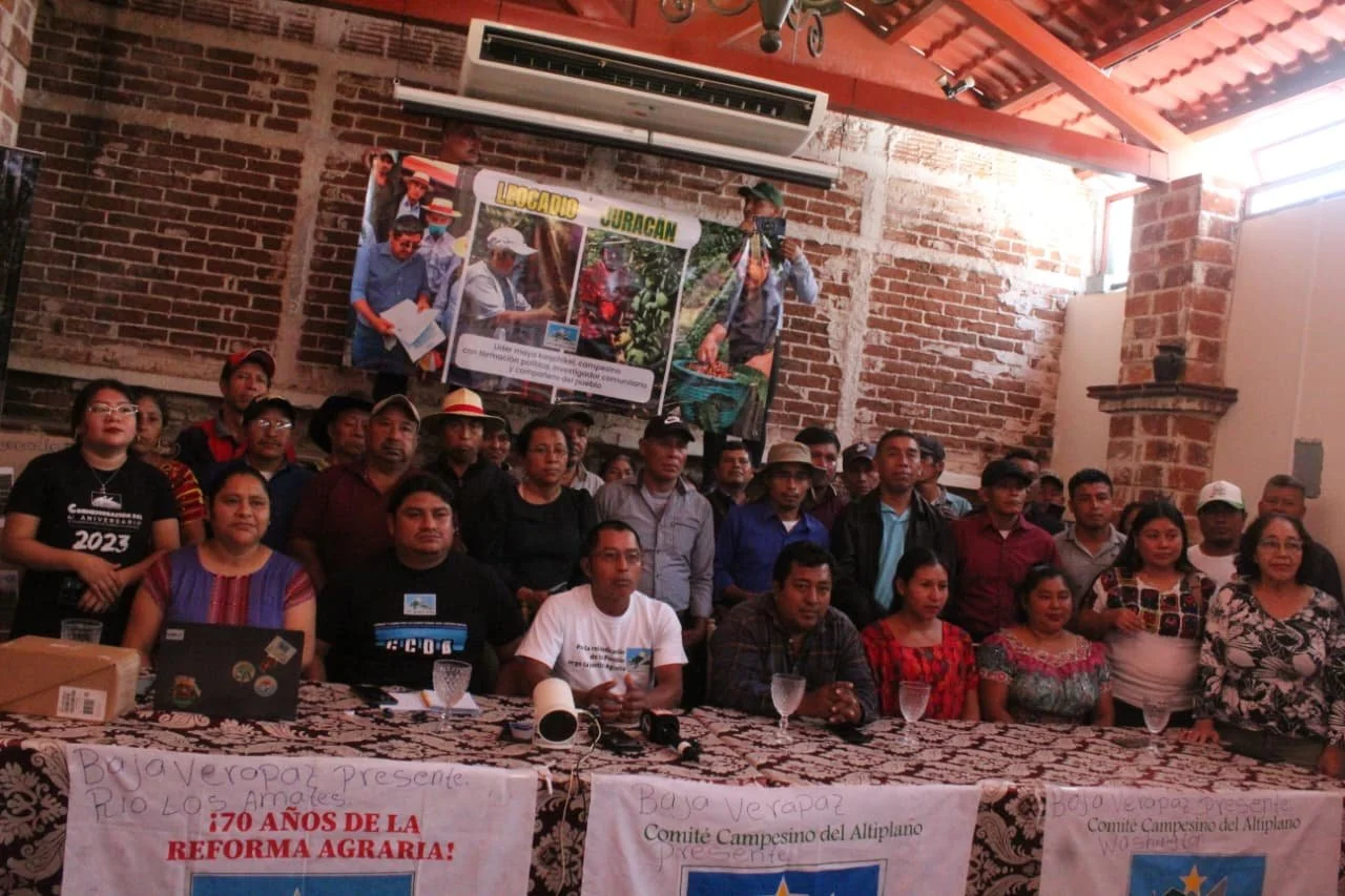  La organización Comité Campesino del Altiplano (CCDA) da su respaldo a Juracán. Foto Simón Antonio 